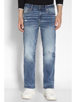 American Eagle - Men Blue Airflex Distressed Original Regular Jeans