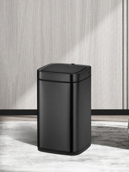OBSESSIONS - Black Stainless Steel Sensor Bin, 12 Ltr