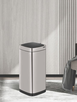 OBSESSIONS - Eko Usb Chargeable Touchless Smart Sensor Dustbin 40 Ltr, Grey.