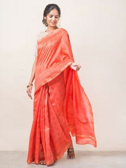 Fabindia - Cotton Silk Hand Block Print Sari