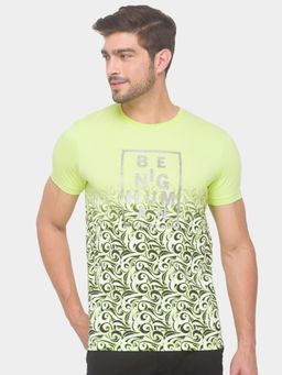 Being Human - Men Printed Green T-Shirt