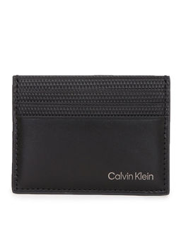 Calvin Klein - Men Leather Solid Black Card Case
