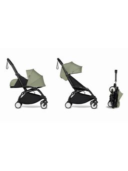 STOKKE - YOYO2 Stroller Black Frame, 6+ Color Pack, 0+ Newborn Pack Newborn version Olive (0-4 Years)