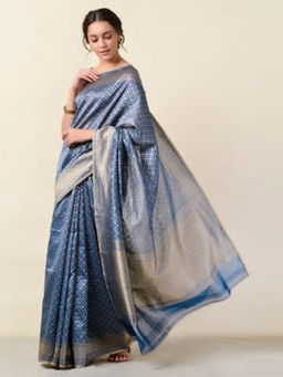 Fabindia - Cotton Silk Cutwork Banarasi Patti Sari