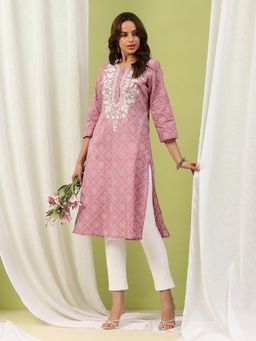 Nayam by lakshita - Bandhani Printed Straight Cotton Kurta for Women