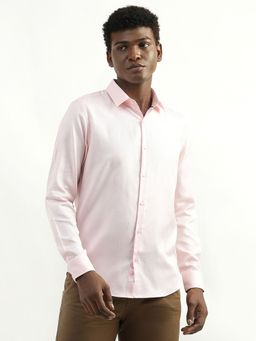 United Colors of Benetton - Cotton Solid Spread Collar Men Shirt-Pink