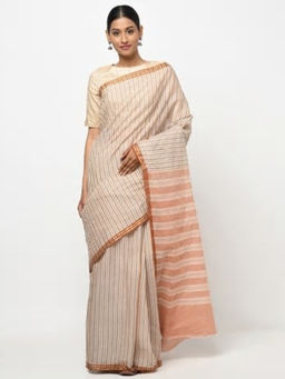 Fabindia - Cotton Woven Striped Sari