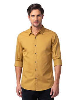 Spykar - Khaki Full Sleeves Shirt for Men