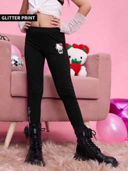 The Souled Store - Official Hello Kitty Glitter Girls Cotton Leggings