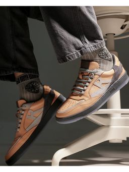 Rare Rabbit - Amur Orange Genuine Leather Sneaker