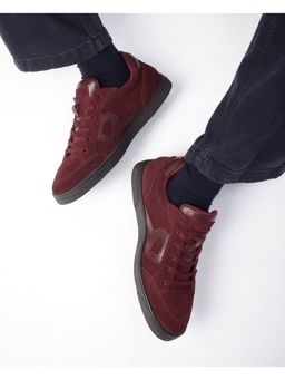 Rare Rabbit - Antares Primary Red Suede Leather Sneaker