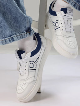 Rare Rabbit - Axiom White Genuine Leather Sneaker