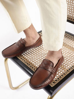 Rare Rabbit - Bold Tan Genuine Leather Loafers