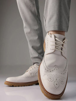 Rare Rabbit - Brox Ivory Genuine Leather Brogues
