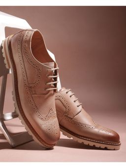 Rare Rabbit - Brox Tan Genuine Leather Brogues