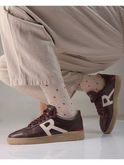 Rare Rabbit - Dorset Pro Burgundy Genuine Leather Sneaker