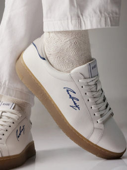 Rare Rabbit - Elliot White Genuine Leather Sneaker