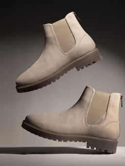 Rare Rabbit - Gum Pro Beige Nubuck Chelsea Boots