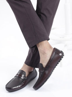 Rare Rabbit - Honey Burgundy Genuine Leather Loafers