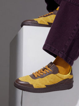 Rare Rabbit - Kepler Pro Yellow Genuine Leather Sneaker