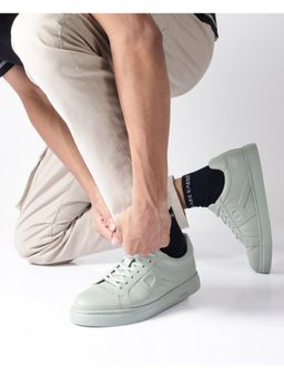 Rare Rabbit - Odessa Pastel Green Sage Genuine Leather Sneaker