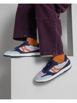 Rare Rabbit - Parallax Purple & Navy Blue Genuine Leather Sneaker