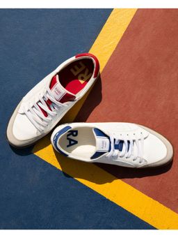 Rare Rabbit - Rocco Primary White Genuine Leather Sneaker