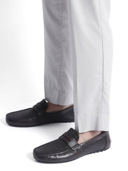 Rare Rabbit - Saffian Brown Genuine Leather Loafers