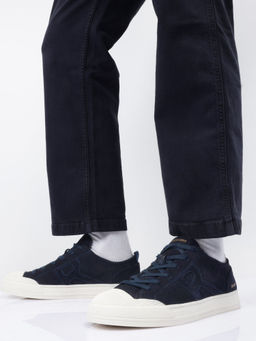 Rare Rabbit - Sauron Primary Navy Blue Suede Leather Sneaker