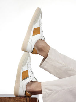 Rare Rabbit - Sirius Primary White Genuine Leather Sneaker