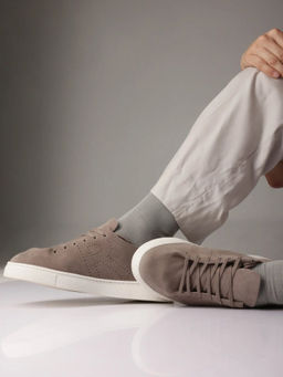 Rare Rabbit - Skin Mauve Suede Leather Sneaker