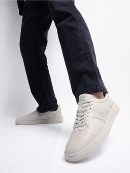 Rare Rabbit - Stellara Light Ivory Genuine Leather Sneaker