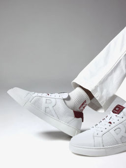 Rare Rabbit - Umbra White Genuine Leather Sneaker