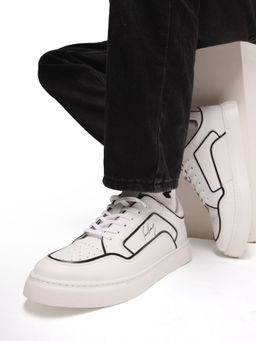 Rare Rabbit - Veron White Genuine Leather Sneaker