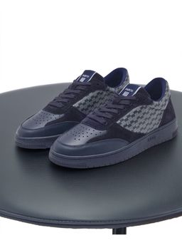 Rare Rabbit - Voltro Navy Blue Genuine Leather Sneaker