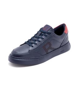 Rare Rabbit - Vortex Navy Blue Genuine Leather Sneaker