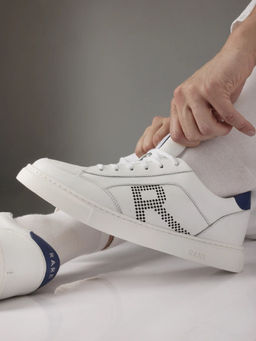 Rare Rabbit - Vortex White Genuine Leather Sneaker