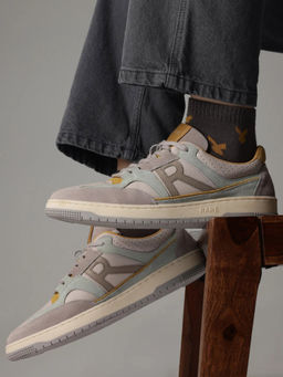 Rare Rabbit - Voyage Grey Genuine Leather Sneaker