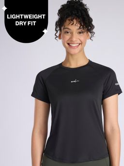 Nykd by Nykaa - Quick Dry Half Sleeves Regular Fit Running Sports Tee NYK033 Black