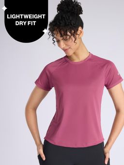 Nykd by Nykaa - Quick Dry Half Sleeves Regular Fit Running Sports Tee NYK033 Grape