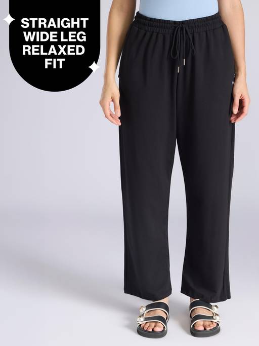 Buy Comfort Cotton French Terry Straight Leg Lounge Track Pants