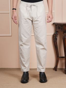 Style Shoes - Elasticated Drawstring Linen Beige Pant