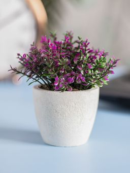 Voncasa - Flower with Pot - White