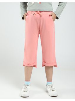 Monte Carlo - Girls Solid Regular Fit Capri - Peach