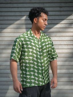 Oje' - Men Half Sleeves Viscose Blend Printed Shirt