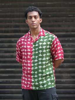 Oje' - Men Half Sleeves Viscose Blend Printed Shirt