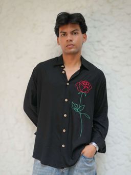 Oje' - Men Full Sleeves Modal Embroidered Shirt