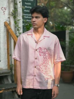Oje' - Men Half Sleeves Cotton Embroidered Shirt