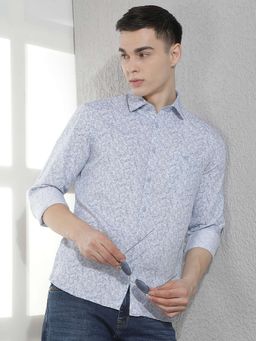 CRIMSOUNE CLUB - Men Full Sleeves Cotton Blend Floral Shirt