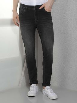 CRIMSOUNE CLUB - Men Skinny Cotton Blend Solid/Plain Jeans